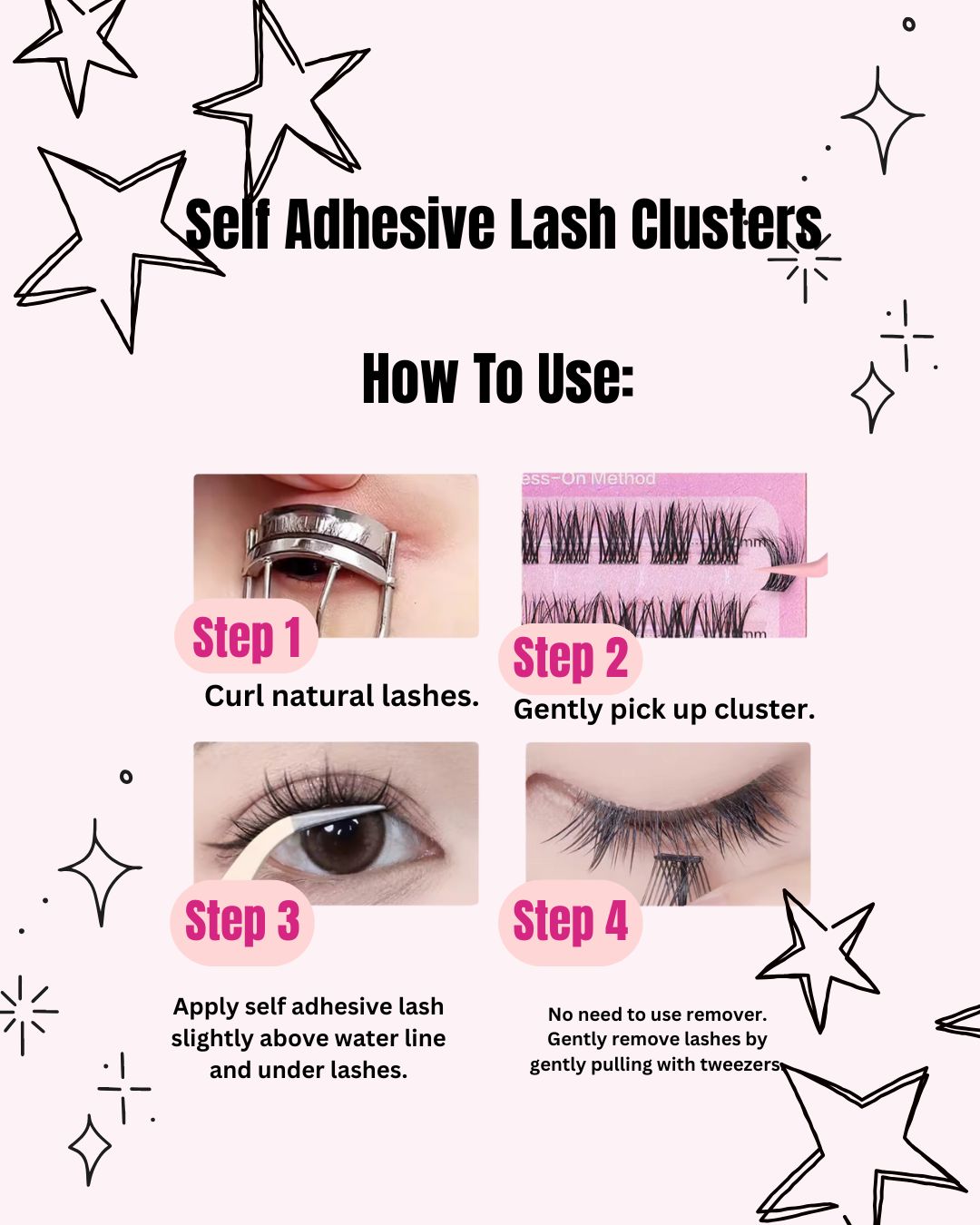 Bottom Lashes Mixed Styles Pre Glued - Canopus, Capella ,Altair, & Rigel