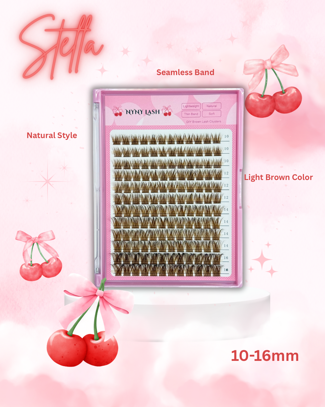Stella - Light Brown Individual Lashes