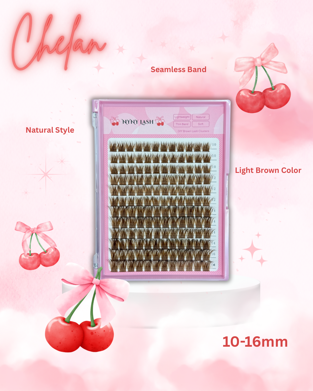 Chelan - Light Brown Individual Lashes